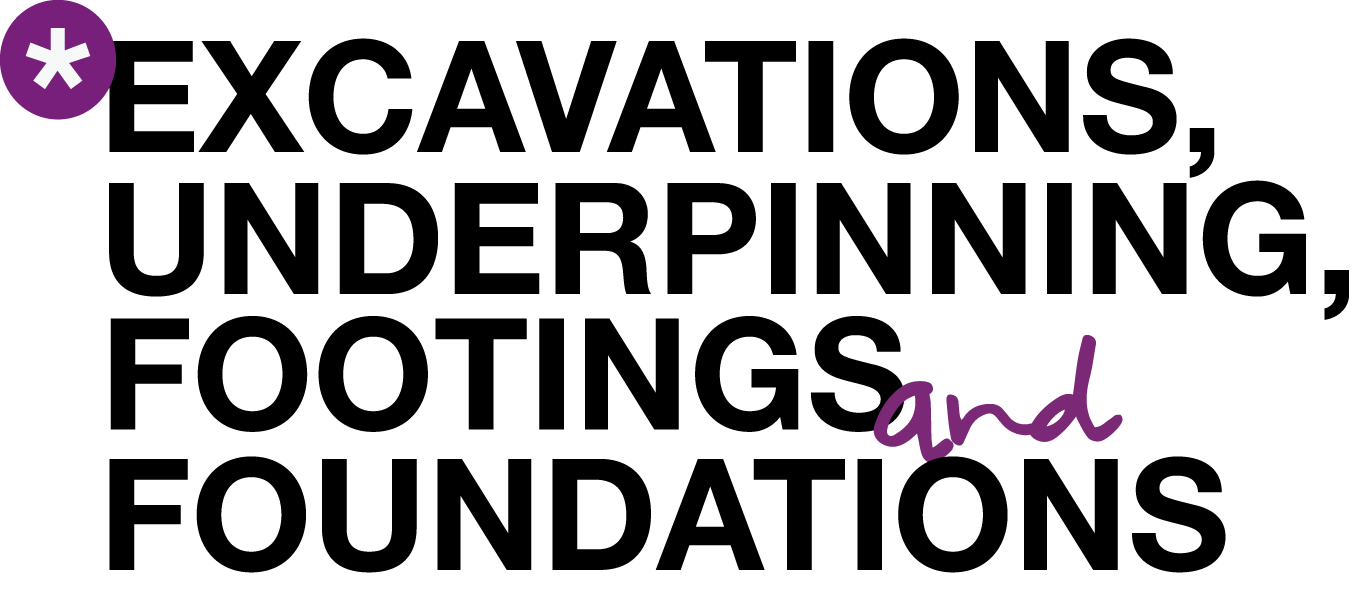 Excavations Underpinning Footings Foundations Logo